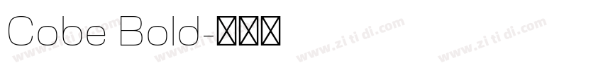 Cobe Bold字体转换